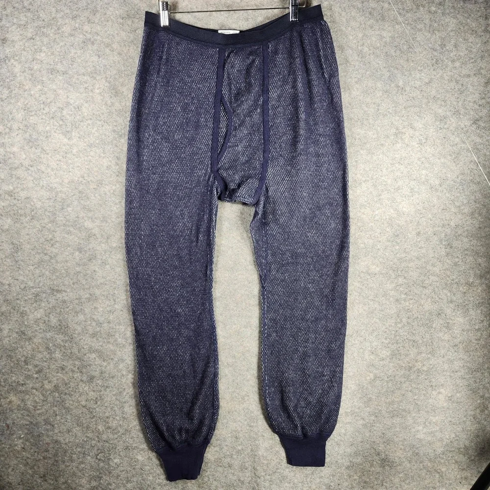 Morgan Performance Men Thermal Pants Navy Blue Long John Base Layer XL 42-44 New